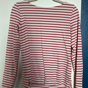 Striped Boat neck Top